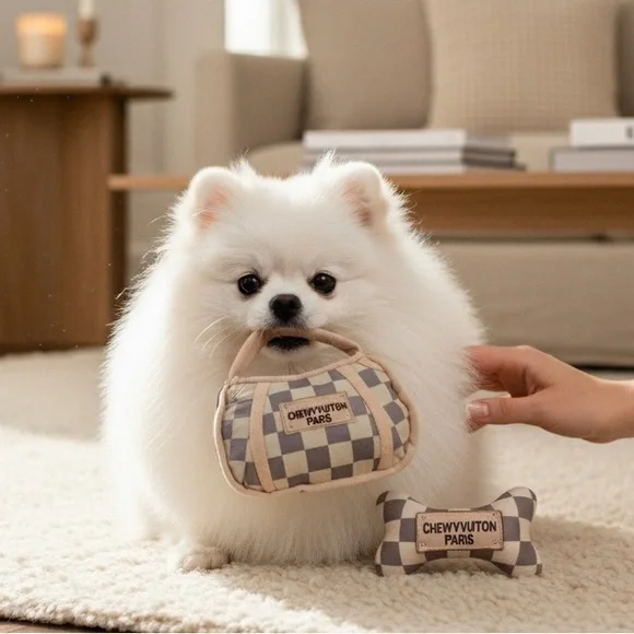 Pet Toy Bone Squeaky Plush Dog Bone - Picture 4 of 4